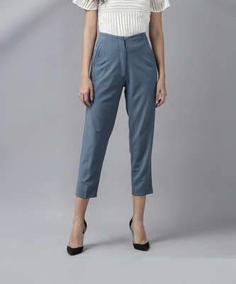 KASSUALLY Regular Fit Women Blue Trousers