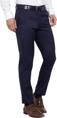 TRADISON Slim Fit Men Blue Trousers