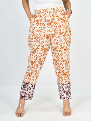 LetsDressUp Relaxed Women Orange Trousers