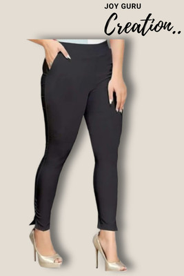 JOYGURU CREATION Slim Fit Women Black Trousers