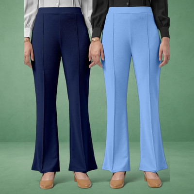 Anitafashion Loose Fit Women Dark Blue, Light Blue Trousers