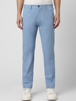 PETER ENGLAND Slim Fit Men Blue Trousers