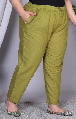 Prin Fashion House Regular Fit Women Green Trousers
