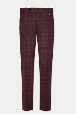 french crown Regular Fit Men Maroon Trousers