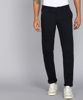 VAN HEUSEN Slim Fit Men Dark Blue Trousers