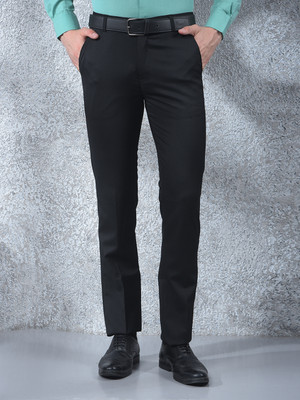 Canary London Slim Fit Men Black Trousers