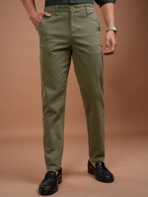 HIGHLANDER Slim Fit Men Green Trousers