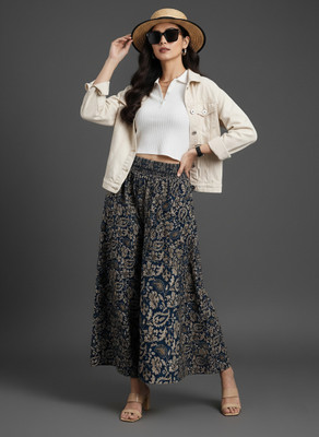 NEXSUS APPARELS Flared Women Dark Blue Trousers