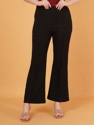 CORSICA Regular Fit Women Black Trousers