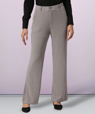 fithub Regular Fit Women Grey Trousers
