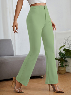 Stylefabs Regular Fit Women Light Green Trousers
