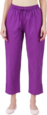 Happy Bunny Regular Fit Women Purple Trousers