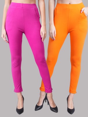 VALLES365 by S.c. Regular Fit Women Orange, Pink Trousers