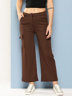 METRONAUT Regular Fit Women Brown Trousers
