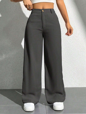 CHALODIA Regular Fit Women Grey Trousers