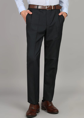 PARK AVENUE Regular Fit Men Dark Blue Trousers