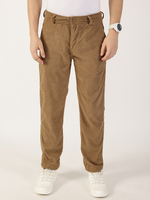 THOMAS SCOTT Regular Fit Men Brown Trousers