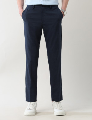 Arrow Newyork Regular Fit Men Blue Trousers