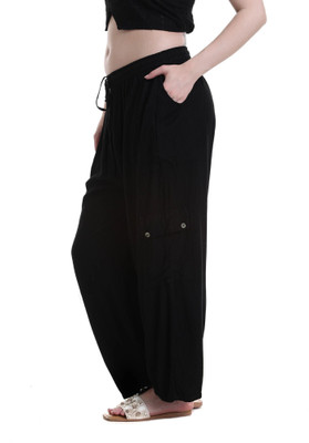 Label Of Lalaji Garments Relaxed Women Black Trousers