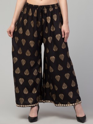 CROWNKING Relaxed Women Black Trousers