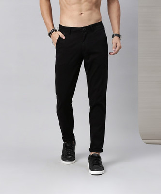 Roadster Regular Fit Men Black Trousers