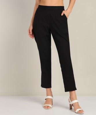 Blocks Of India Regular Fit Women Black Trousers