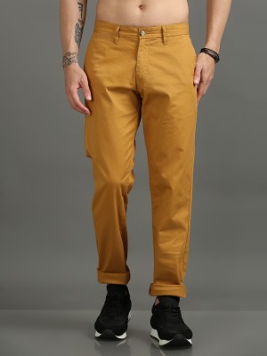 Dogi Verg Slim Fit Men Yellow Trousers