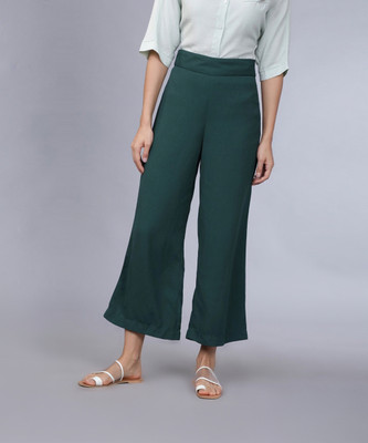 Tokyo Talkies Regular Fit Women Green Trousers