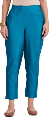Fabindia Regular Fit Women Green Trousers