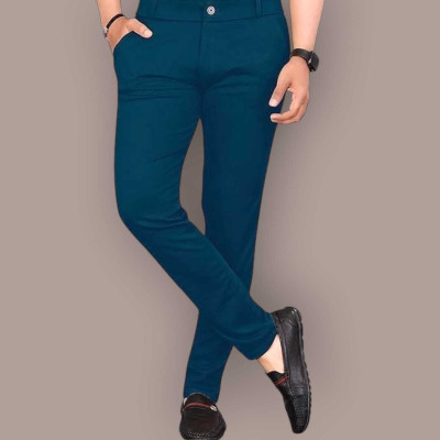 Raienterprises Slim Fit Men Blue Trousers