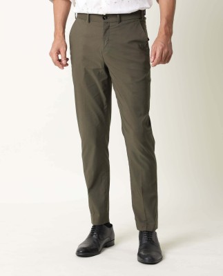 RARE RABBIT Slim Fit Men Green Trousers