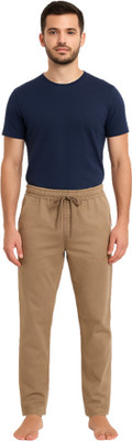 GENZ Straight Fit Men Brown Trousers