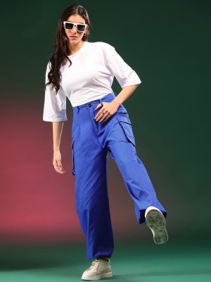 KOTTY Regular Fit Women Blue Trousers