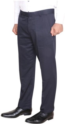 Indistar Regular Fit Men Blue Trousers