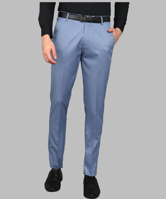 PROVOGUE Slim Fit Men Light Blue Trousers