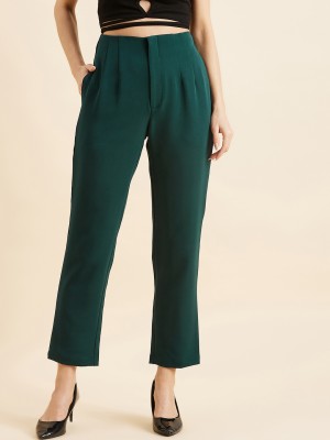 PANIT Regular Fit Women Green Trousers