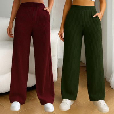 Fabflee Comfort Fit Women Multicolor Trousers