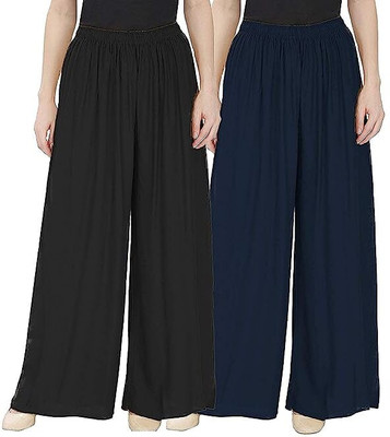 zulespride Flared Women Black, Dark Green Trousers
