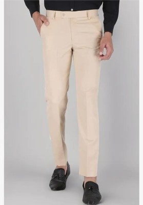 sawariya enterprises Regular Fit, Straight Fit Men Cream Trousers