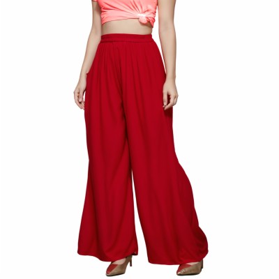 monis boutique house Relaxed Women Red Trousers