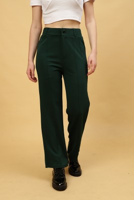 Doil Domec Regular Fit Women Green Trousers