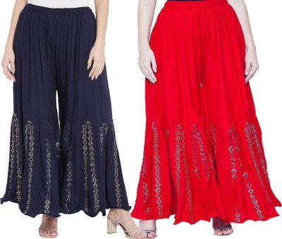 MIXFIT Flared Women Multicolor Trousers
