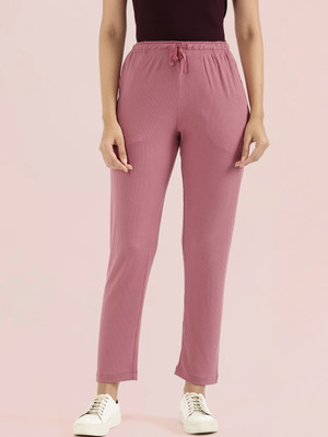 GO COLORS Relaxed Women Purple Trousers