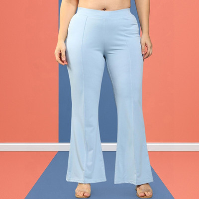 nitafashion Loose Fit Women Light Blue Trousers