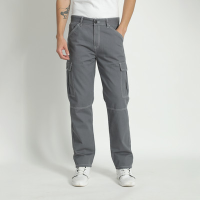 Roadster Relaxed Men Grey Trousers