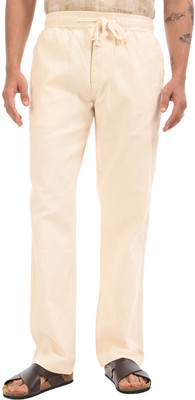 Estilocus Regular Fit Men White Trousers