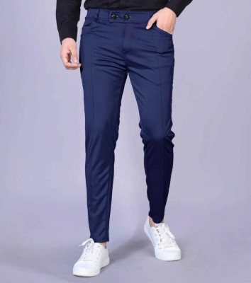 TopQore Regular Fit Men Blue Trousers