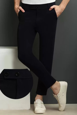 Veloxwear Slim Fit Men Dark Blue Trousers