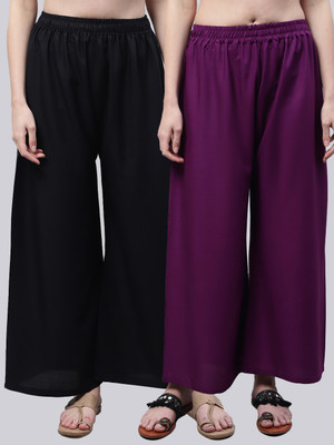 VALLES365 by S.c. Flared Women Purple, Black Trousers