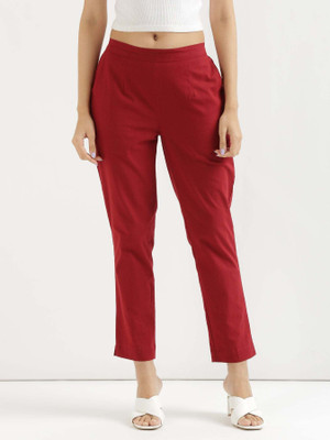 Belizs Relaxed Women Maroon Trousers